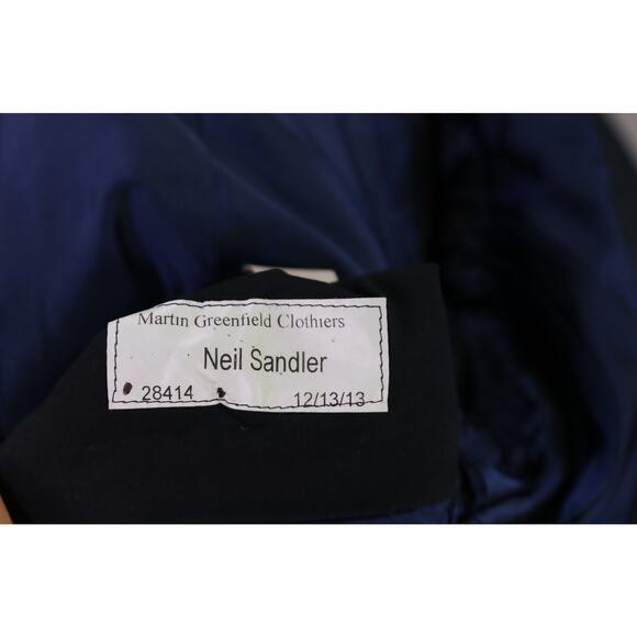 Martin Greenfield Bespoke Navy Blue Pinstripe 2-Btn Wool Blazer Jacket 40R - Picture 10 of 10